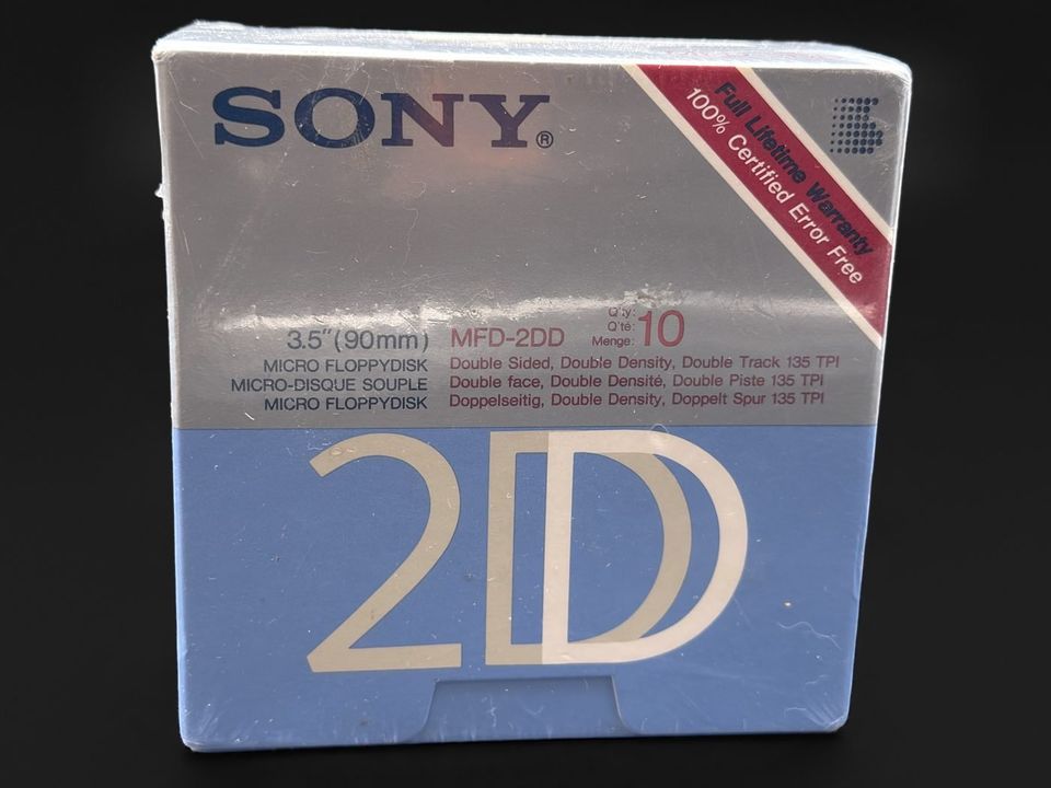 Sony MFD-2DD 3.5in Double-Density Floppy Disks, Sealed Box of 10, photo 1 of 1